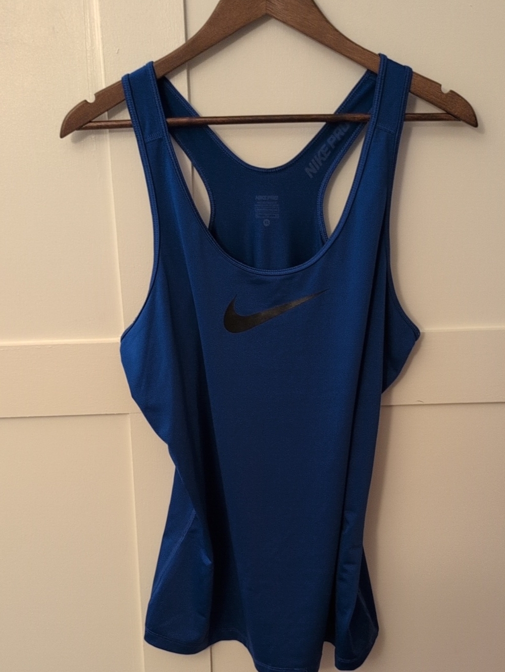 Nike Royal Blue Dri-FIT Racerback Tank with Black Swoosh